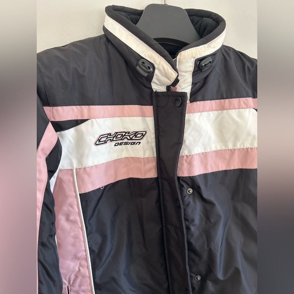 Choko Design Jacket Womens Black & Pink Snowmobile Breast Cancer Awareness Sz S - Picture 5 of 10